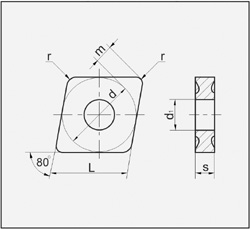 Пластина 4-гранная ромбическая CNMG (05125)-190612