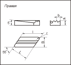 Пластина параллелограмм KNUX (08116)-170405 R30(Правая)