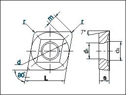 Пластина 4-гранная ромбическая CCMT-060204-F3